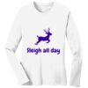 1-DAY RUSH NO MINIMUM Ladies Long Sleeve Crew Neck T-Shirt Thumbnail