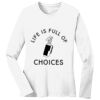 1-DAY RUSH NO MINIMUM Ladies Long Sleeve Crew Neck T-Shirt Thumbnail