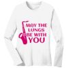 1-DAY RUSH NO MINIMUM Ladies Long Sleeve Crew Neck T-Shirt Thumbnail