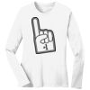 1-DAY RUSH NO MINIMUM Ladies Long Sleeve Crew Neck T-Shirt Thumbnail