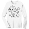 1-DAY RUSH NO MINIMUM Ladies Long Sleeve Crew Neck T-Shirt Thumbnail
