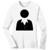 1-DAY RUSH NO MINIMUM Ladies Long Sleeve Crew Neck T-Shirt Thumbnail