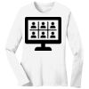 1-DAY RUSH NO MINIMUM Ladies Long Sleeve Crew Neck T-Shirt Thumbnail
