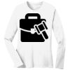 1-DAY RUSH NO MINIMUM Ladies Long Sleeve Crew Neck T-Shirt Thumbnail