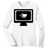 1-DAY RUSH NO MINIMUM Ladies Long Sleeve Crew Neck T-Shirt Thumbnail