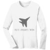 1-DAY RUSH NO MINIMUM Ladies Long Sleeve Crew Neck T-Shirt Thumbnail