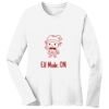 1-DAY RUSH NO MINIMUM Ladies Long Sleeve Crew Neck T-Shirt Thumbnail