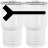 20 oz. Tall Stainless Steel Vacuum Insulated Tumbler White Thumbnail