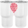 20 oz. Tall Stainless Steel Vacuum Insulated Tumbler White Thumbnail