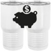 20 oz. Tall Stainless Steel Vacuum Insulated Tumbler White Thumbnail