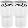 20 oz. Tall Stainless Steel Vacuum Insulated Tumbler White Thumbnail
