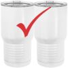 20 oz. Tall Stainless Steel Vacuum Insulated Tumbler White Thumbnail