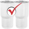 20 oz. Tall Stainless Steel Vacuum Insulated Tumbler White Thumbnail