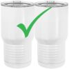 20 oz. Tall Stainless Steel Vacuum Insulated Tumbler White Thumbnail