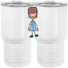 20 oz. Tall Stainless Steel Vacuum Insulated Tumbler White Thumbnail