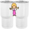 20 oz. Tall Stainless Steel Vacuum Insulated Tumbler White Thumbnail