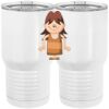 20 oz. Tall Stainless Steel Vacuum Insulated Tumbler White Thumbnail