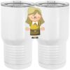 20 oz. Tall Stainless Steel Vacuum Insulated Tumbler White Thumbnail