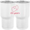 20 oz. Tall Stainless Steel Vacuum Insulated Tumbler White Thumbnail