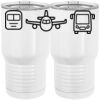 20 oz. Tall Stainless Steel Vacuum Insulated Tumbler White Thumbnail