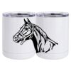 10 oz. White Stainless Steel Short Tumbler Thumbnail