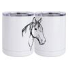 10 oz. White Stainless Steel Short Tumbler Thumbnail