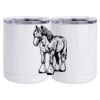 10 oz. White Stainless Steel Short Tumbler Thumbnail