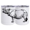 10 oz. White Stainless Steel Short Tumbler Thumbnail