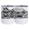 10 oz. White Stainless Steel Short Tumbler Thumbnail
