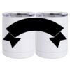 10 oz. White Stainless Steel Short Tumbler Thumbnail
