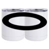 10 oz. White Stainless Steel Short Tumbler Thumbnail