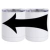 10 oz. White Stainless Steel Short Tumbler Thumbnail