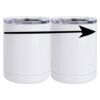 10 oz. White Stainless Steel Short Tumbler Thumbnail