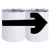 10 oz. White Stainless Steel Short Tumbler Thumbnail