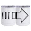 10 oz. White Stainless Steel Short Tumbler Thumbnail