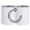 10 oz. White Stainless Steel Short Tumbler Thumbnail