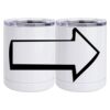 10 oz. White Stainless Steel Short Tumbler Thumbnail