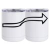10 oz. White Stainless Steel Short Tumbler Thumbnail
