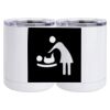 10 oz. White Stainless Steel Short Tumbler Thumbnail