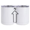 10 oz. White Stainless Steel Short Tumbler Thumbnail