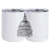 10 oz. White Stainless Steel Short Tumbler Thumbnail