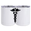 10 oz. White Stainless Steel Short Tumbler Thumbnail