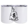 10 oz. White Stainless Steel Short Tumbler Thumbnail