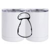 10 oz. White Stainless Steel Short Tumbler Thumbnail