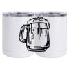 10 oz. White Stainless Steel Short Tumbler Thumbnail