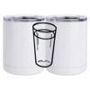 10 oz. White Stainless Steel Short Tumbler Thumbnail