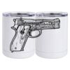 10 oz. White Stainless Steel Short Tumbler Thumbnail
