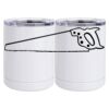 10 oz. White Stainless Steel Short Tumbler Thumbnail