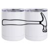 10 oz. White Stainless Steel Short Tumbler Thumbnail