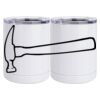 10 oz. White Stainless Steel Short Tumbler Thumbnail